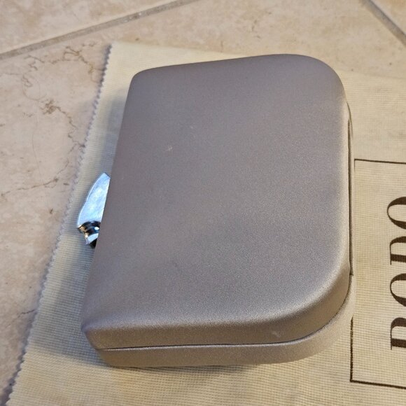 RARE NWT COUTURE RODO ITALY BEIGE SWAROVSKI CRYSTAL EVENING SHOULDER BAG CLUTCH - Picture 8 of 15